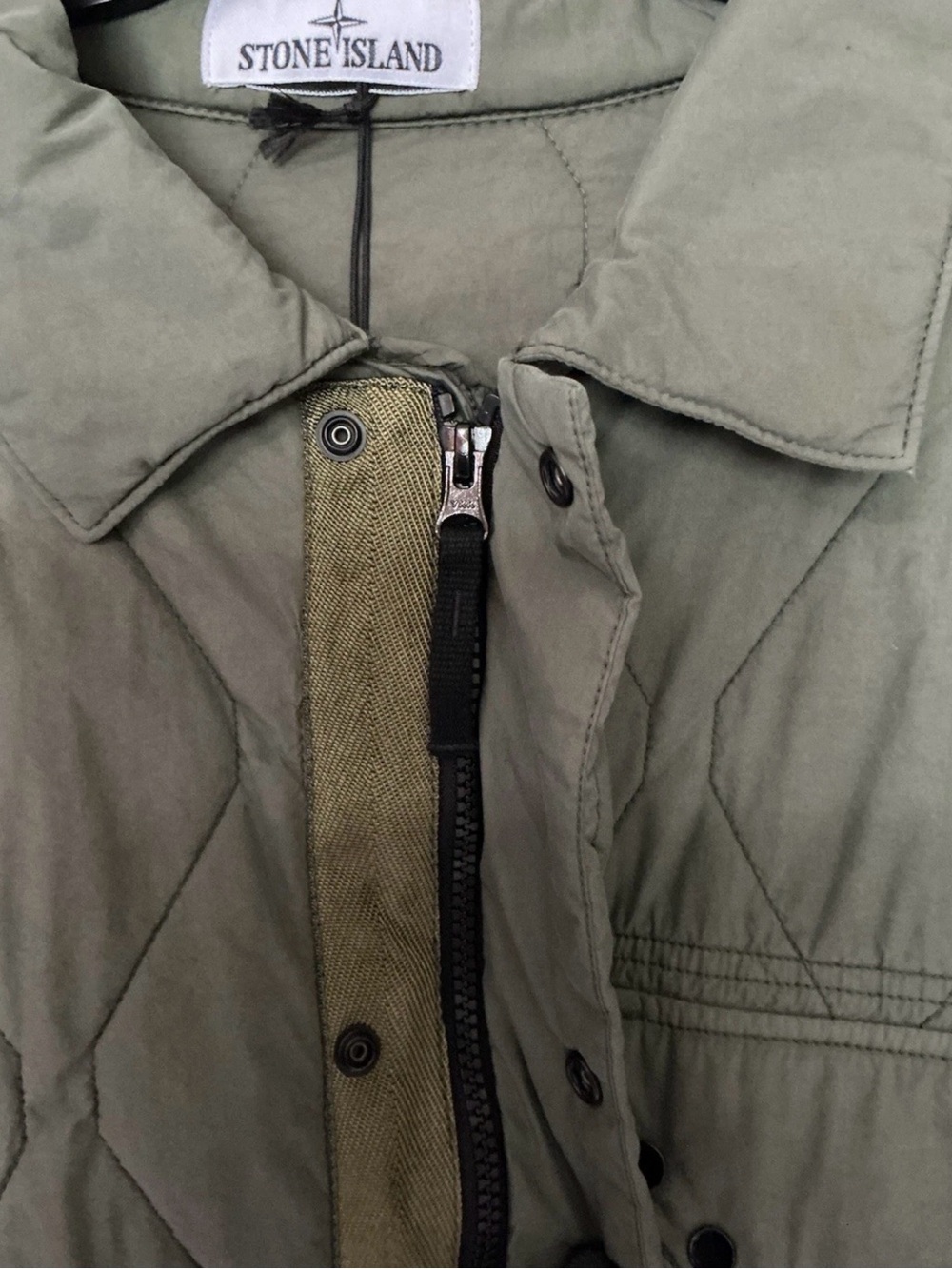 Size XXL - Stone Island Olive Green 50 Fili Quilted TC Jacket 8115Q0633 - Picture 8 of 9